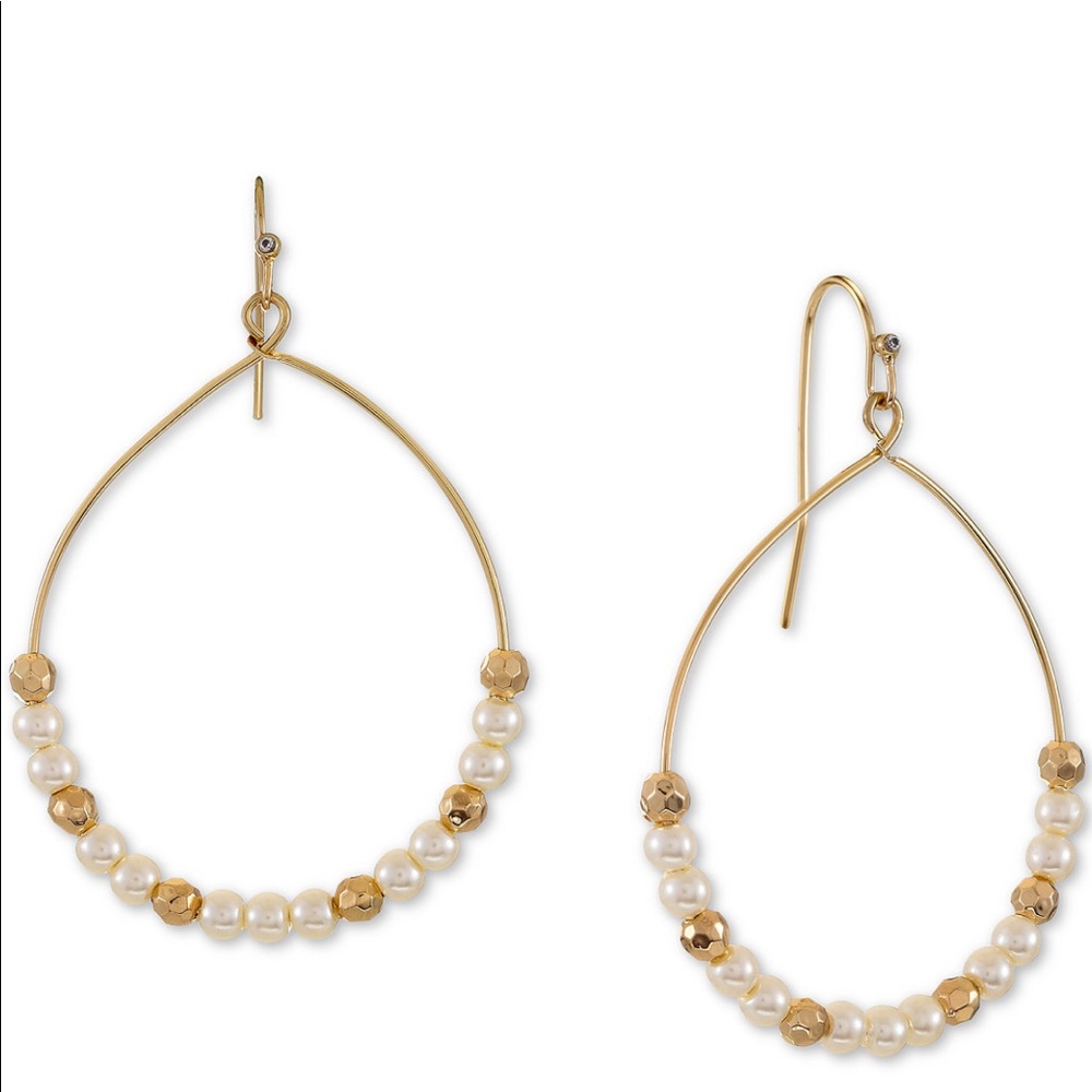 Pearl Beaded Drop Earrings